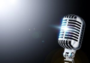 microphone-with-glimmer-light-effect